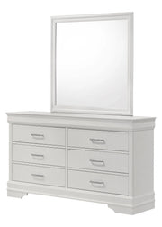Amalia White Dresser Top Mirror