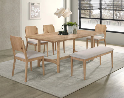 Arden Dining Set with Upholstered Chairs & Bench | Modern Minimalist Dining Collection