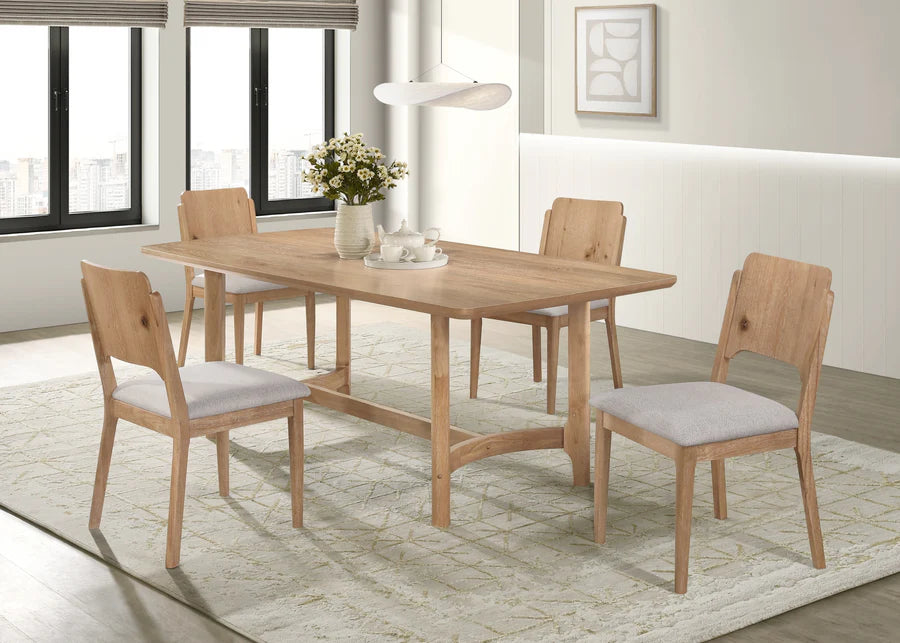 Arden Dining Set with Upholstered Chairs & Bench | Modern Minimalist Dining Collection