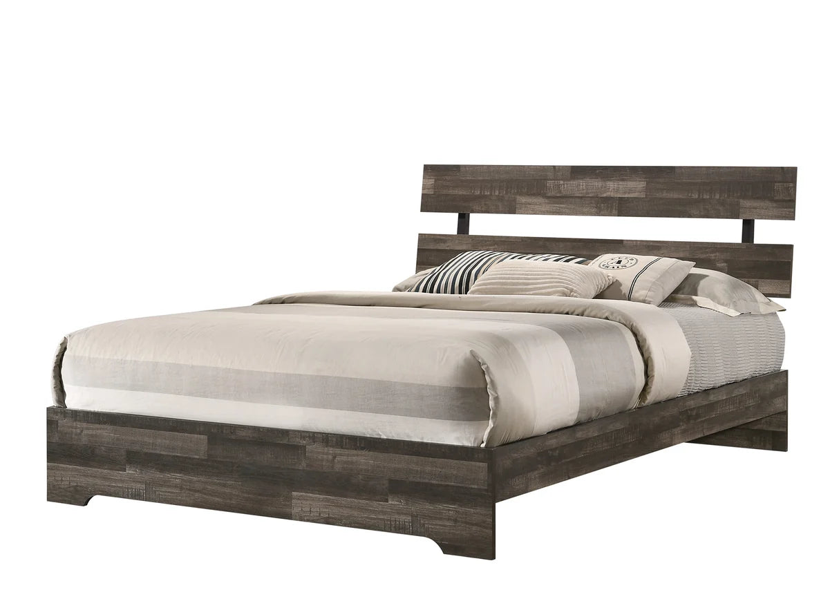 Atticus Rustic Plank Platform Bed