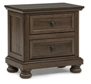 Claribelle Brown Two-Drawer Nightstand
