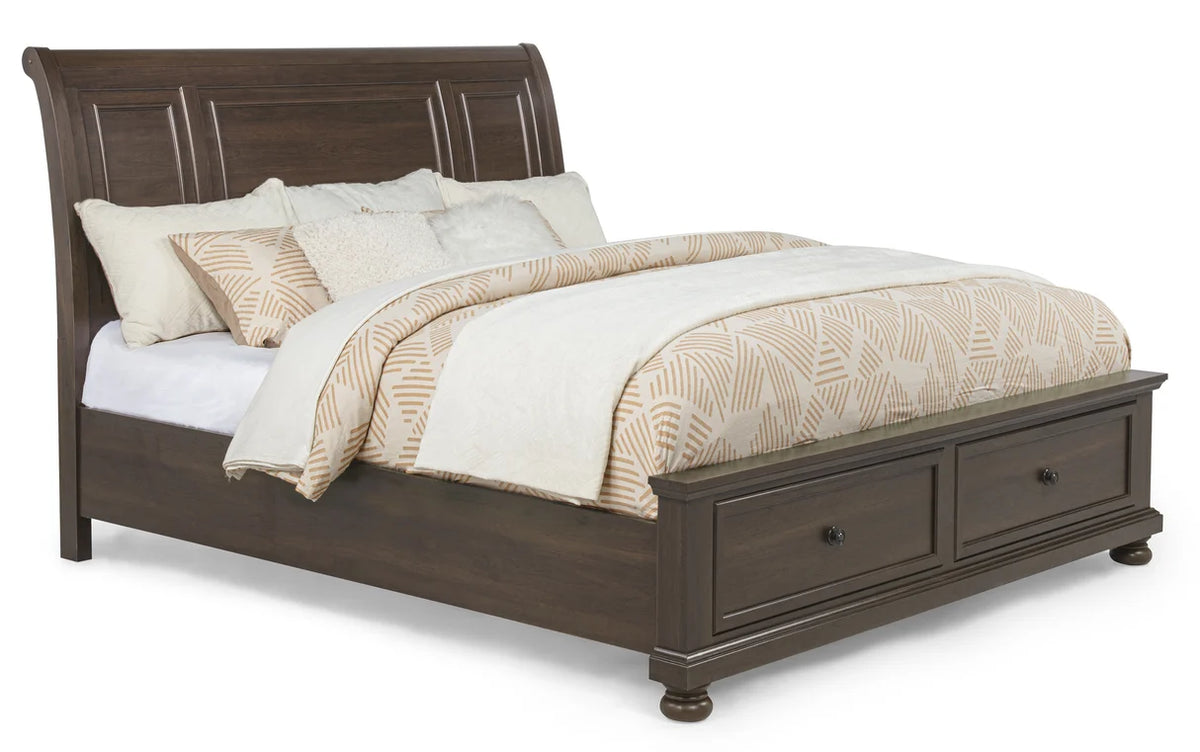 Claribelle Brown Sleigh Storage Bedroom Set