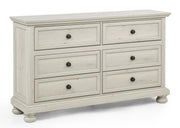 Claribelle White Six-Drawer Dresser