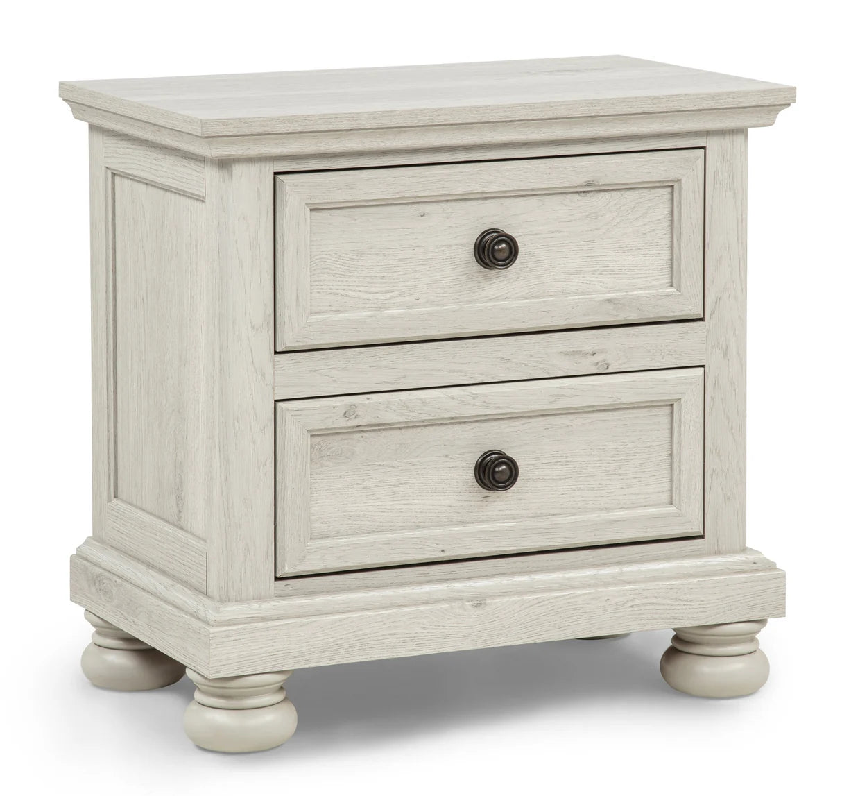 Claribelle Weathered White Nightstand