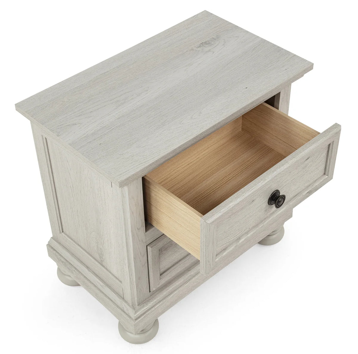 Claribelle Weathered White Nightstand