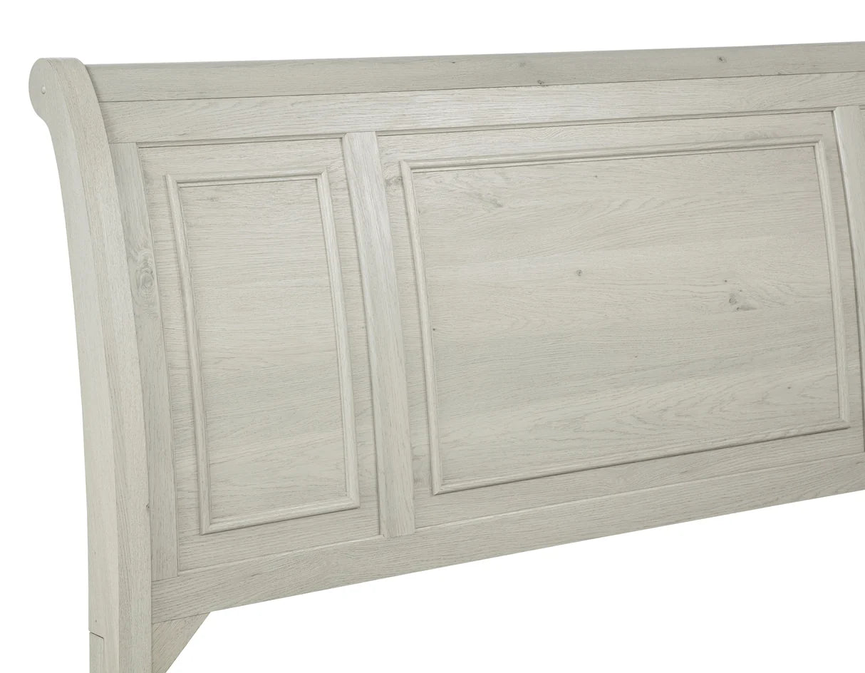 Claribelle Weathered White Sleigh Storage Bed