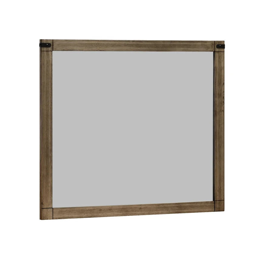 Matteo Upholstered Panel Bedroom Set with Weathered Wood Finish
