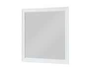 Louis White Sleigh-Style Dresser Mirror