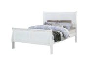 Louis White Sleigh Bed