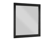 Louis Black Sleigh-Style Dresser Mirror