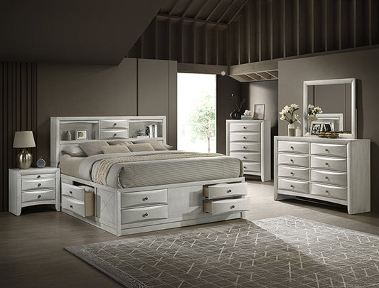 Emily Storage White Bedroom Set
