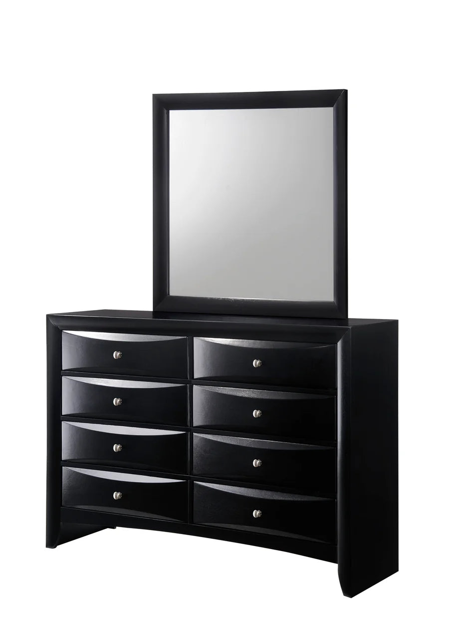 Emily Storage Black Bedroom Set