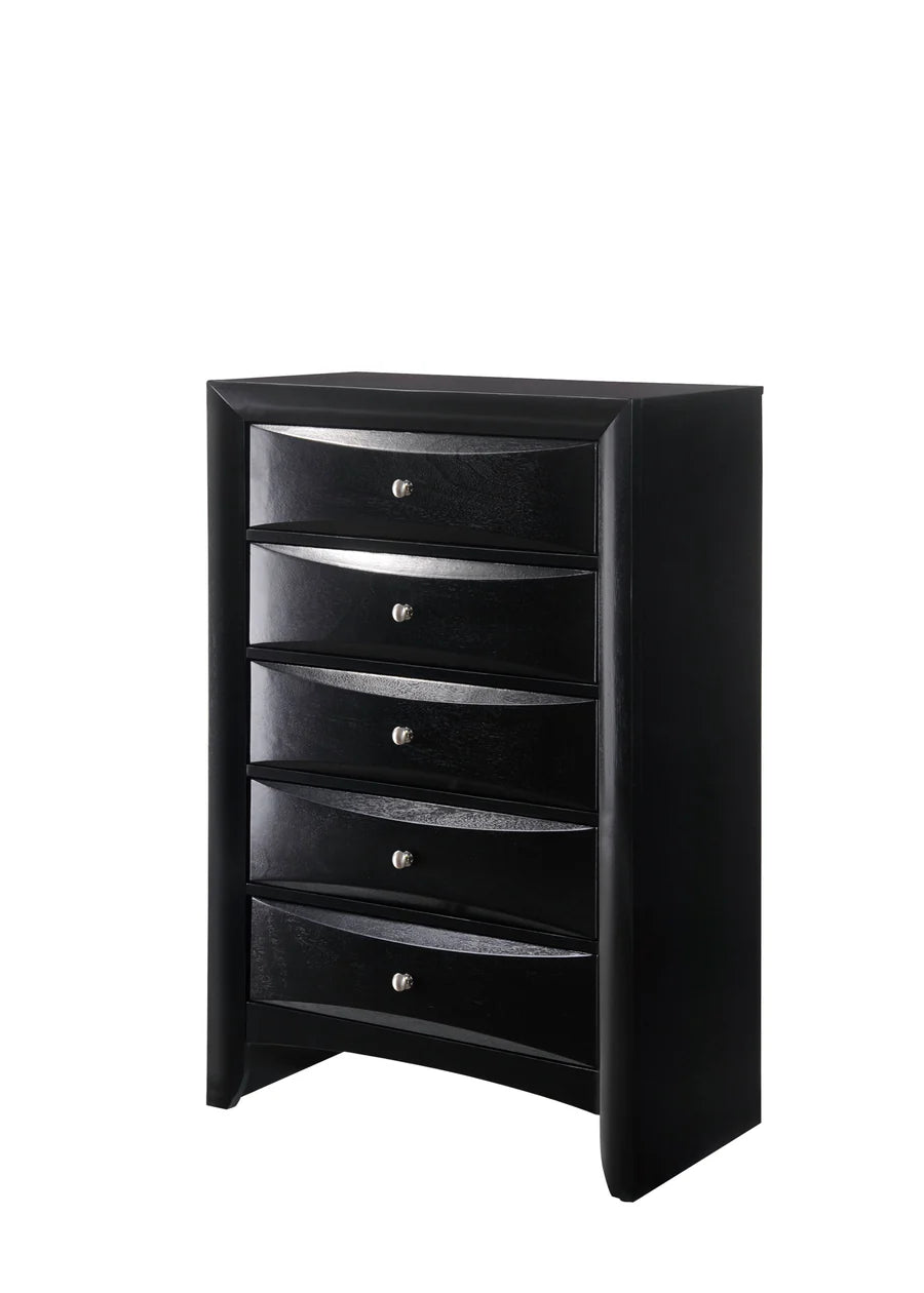 Emily Storage Black Bedroom Set
