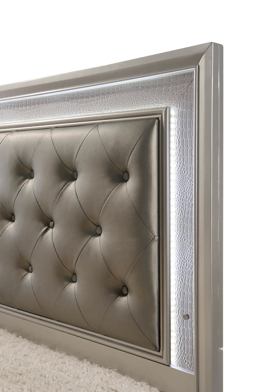 Lyssa LED Champagne Bedroom Set