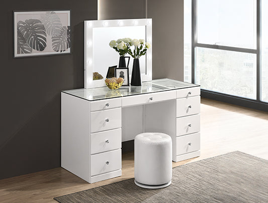 Avery White Makeup LED Vanity Set