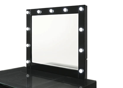 Morgan Black Makeup LED Vanity Set