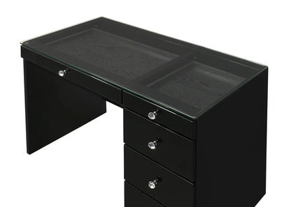 Morgan Black Makeup LED Vanity Set