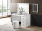 Morgan White Makeup LED Vanity Set