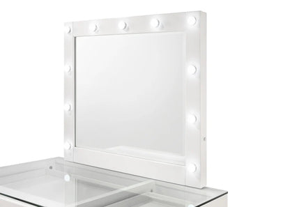 Morgan White Makeup LED Vanity Set