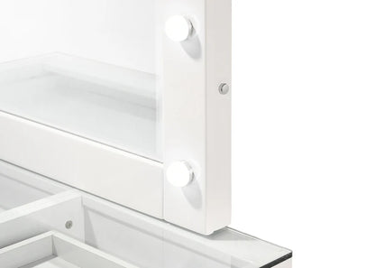 Morgan White Makeup LED Vanity Set