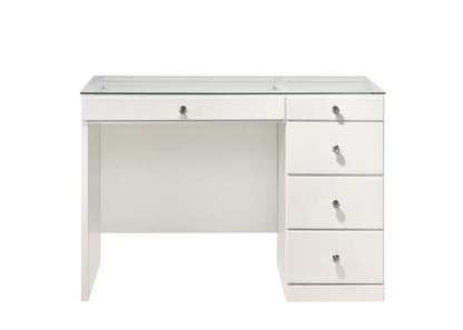 Morgan White Makeup LED Vanity Set