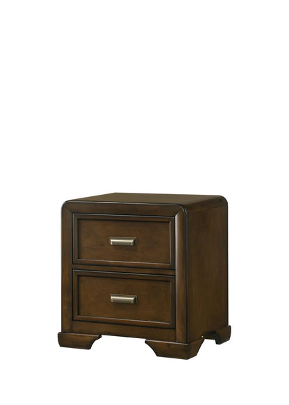 Coffield nightstand with warm wood finish and sleek hardware