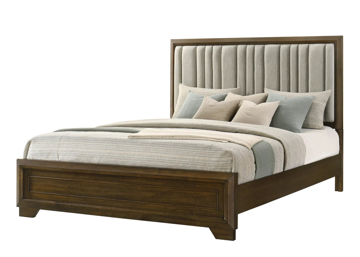 Lakecrest Channel-Tufted Upholstered Bed