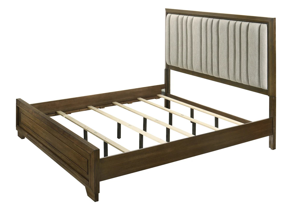 Lakecrest Channel-Tufted Upholstered Bed