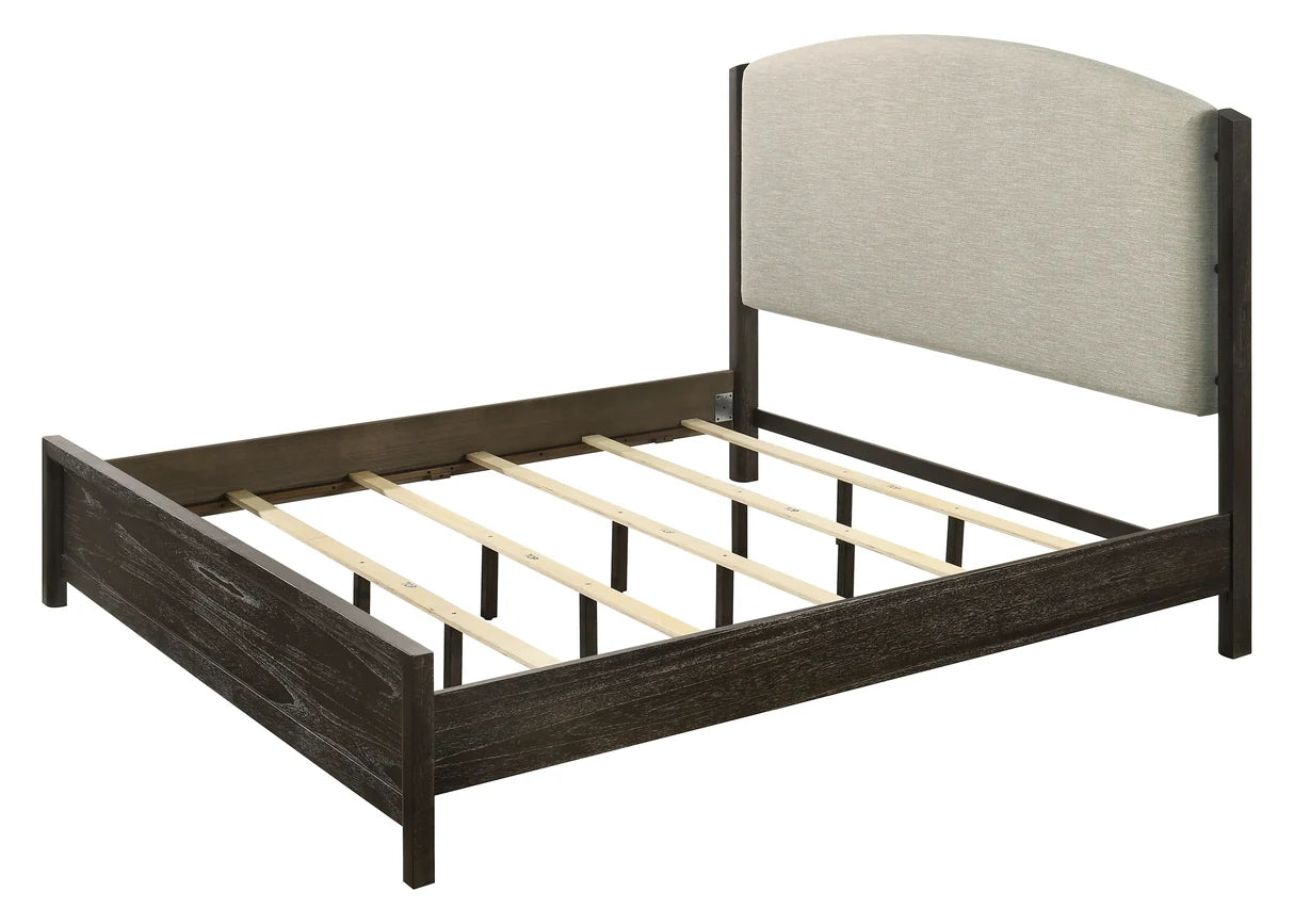 Ethel Upholstered Panel Bed with Arched Headboard