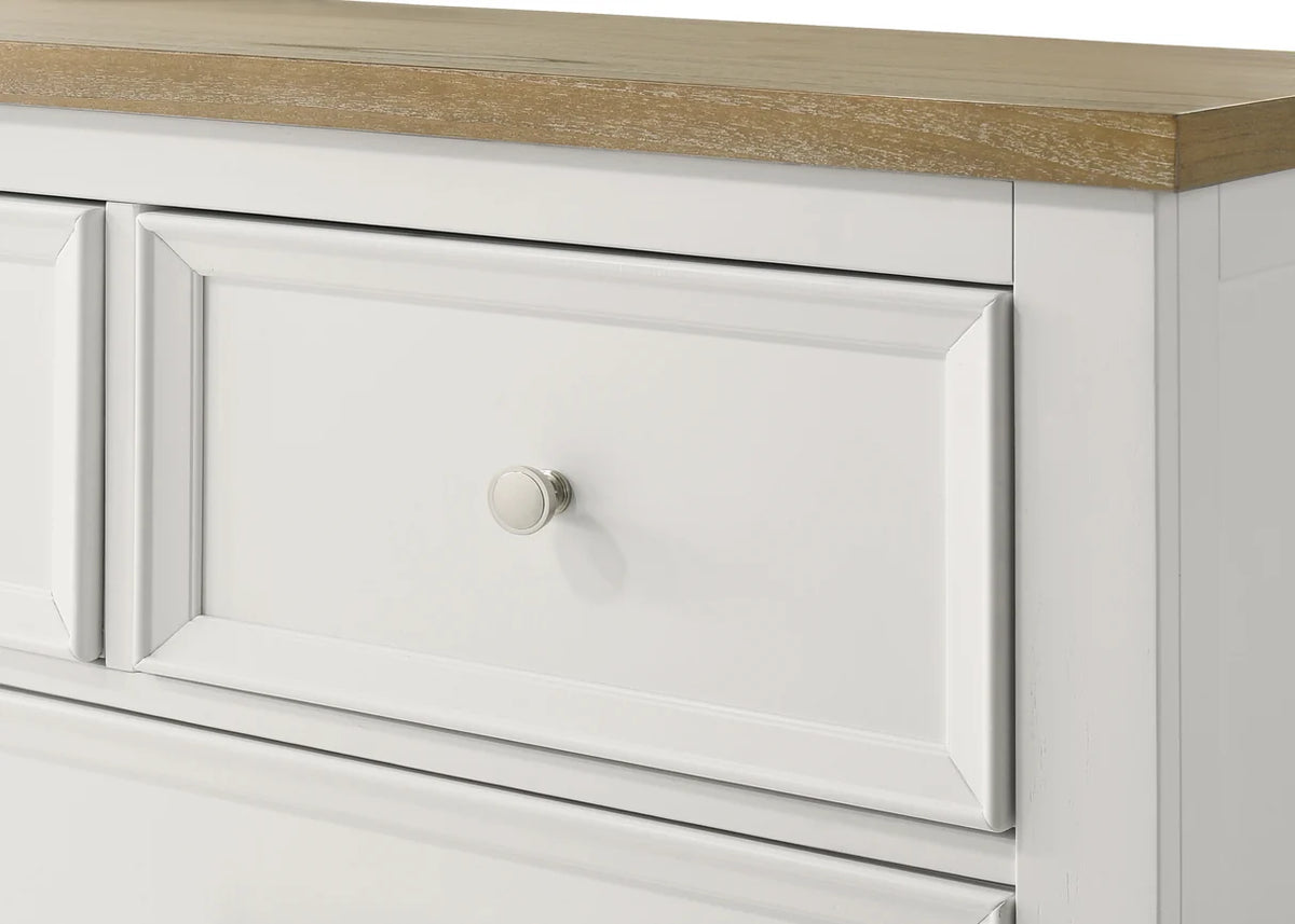Aston White Two-Drawer Nightstand
