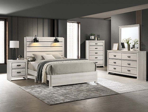 Carter White Platform Bedroom Set