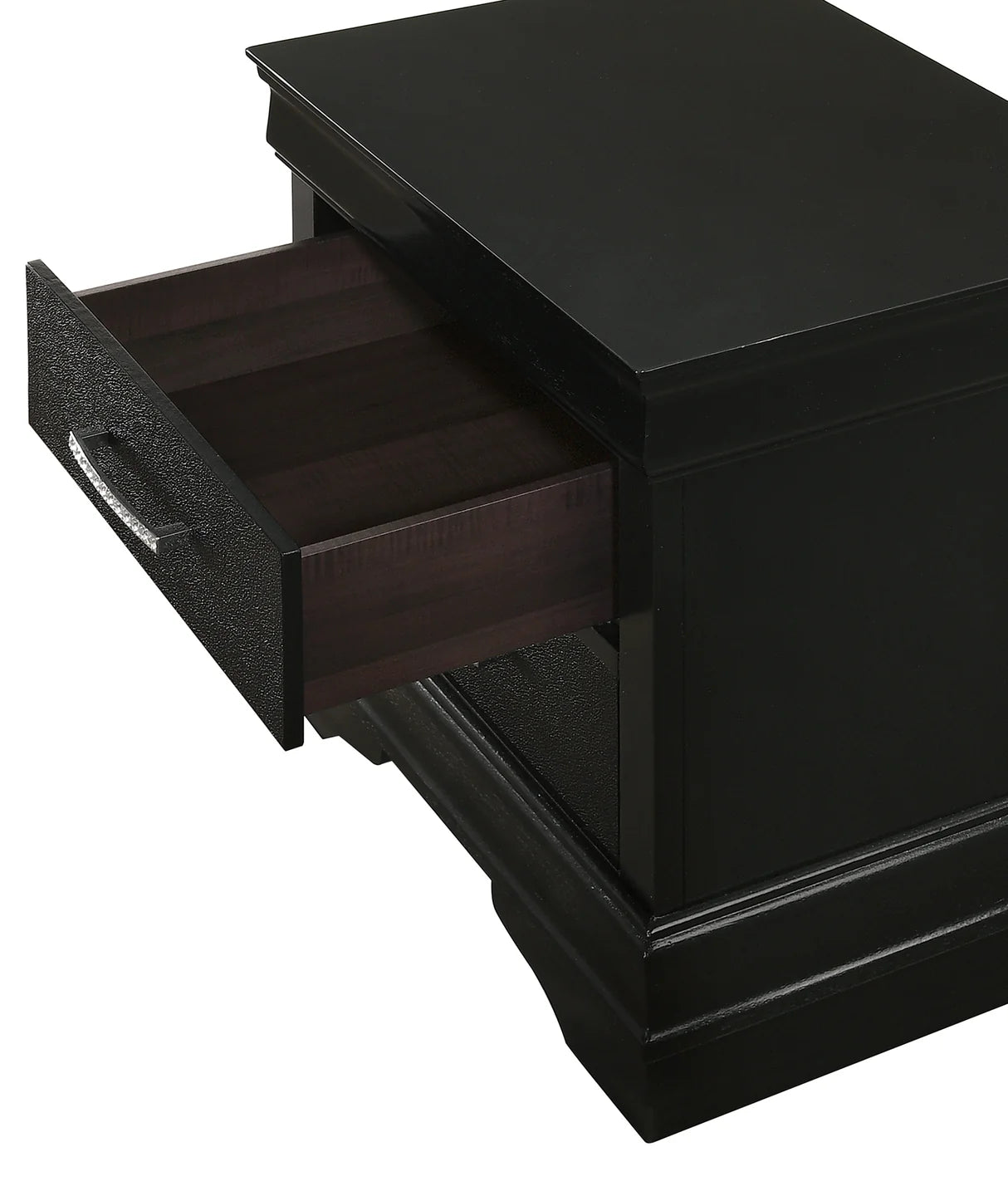 Amalia Black Tufted Nightstand