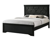 Amalia Black Diamond-Tufted Panel Bed