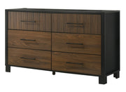 Nemy Two-Tone Wood Grain 6-Drawer Dresser