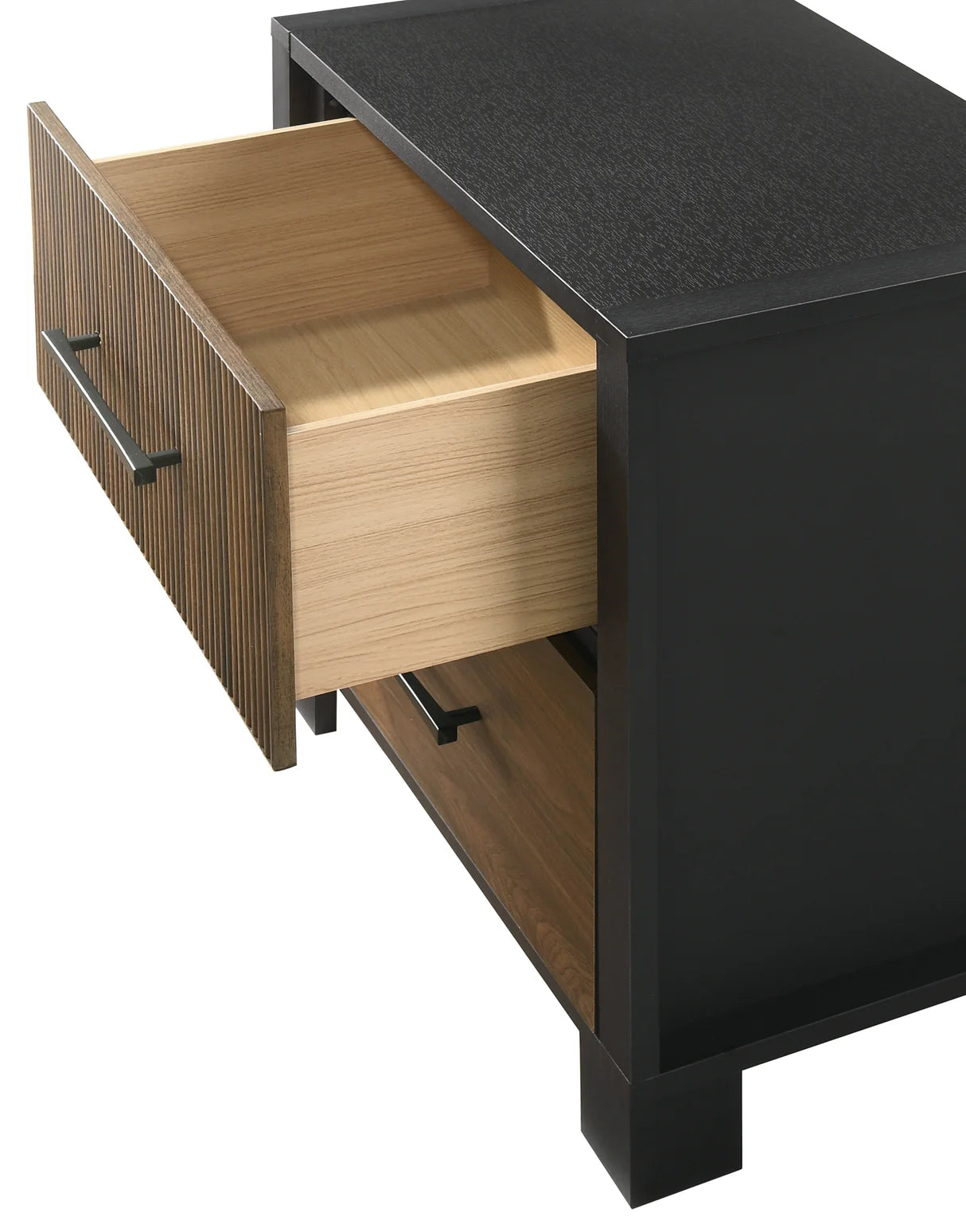 Nemy LED Bedroom Set with Two-Tone Wood Finish