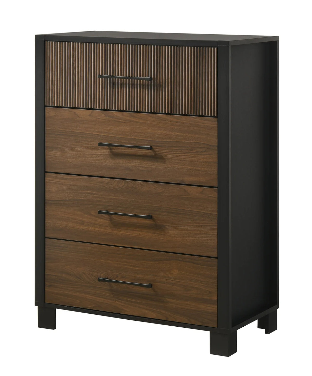 Nemy LED Bedroom Set with Two-Tone Wood Finish