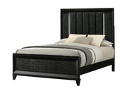 Cressida Black Upholstered Bed with LED Headboard