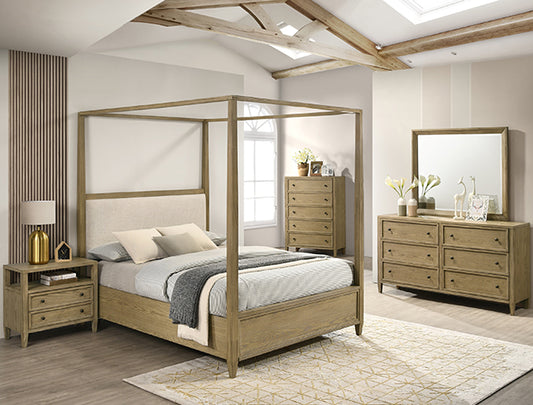 Sienna Natural Canopy Bedroom Set