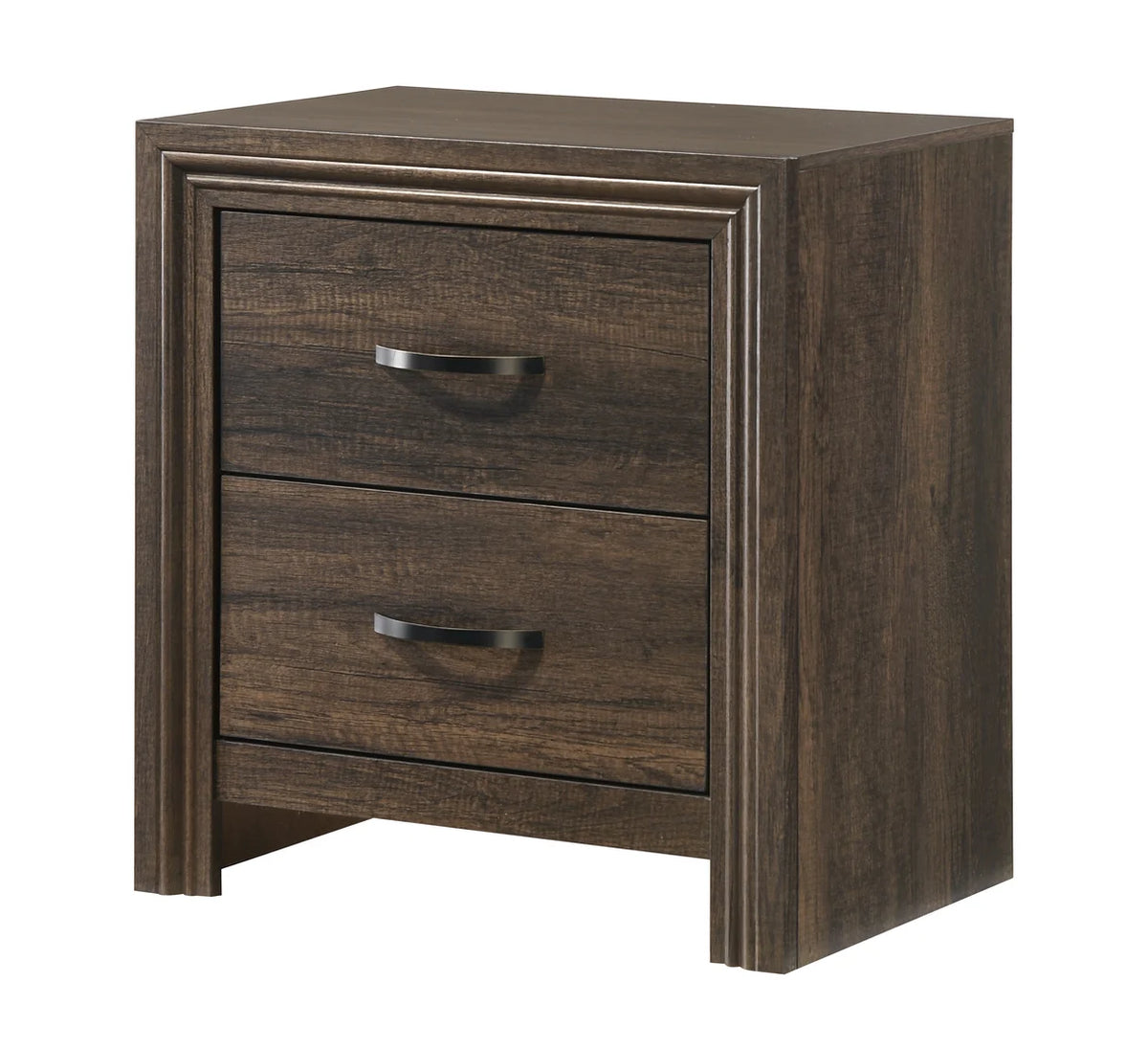 Noreen Two-Drawer Nightstand in Rich Brown Finish