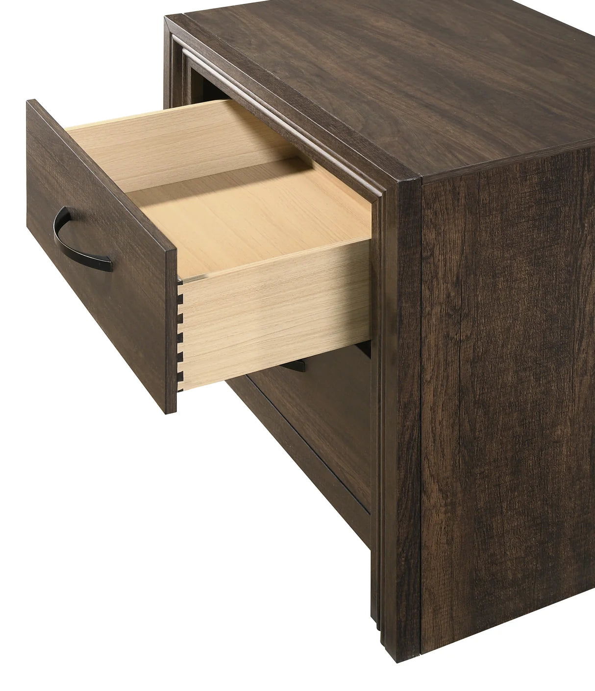 Noreen Two-Drawer Nightstand in Rich Brown Finish