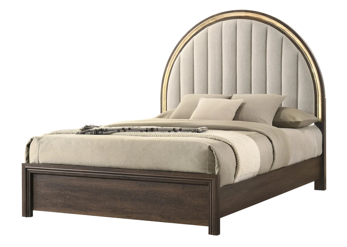 Noreen Upholstered Arched Panel Bed