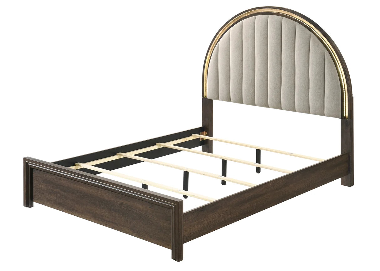Noreen Upholstered Arched Panel Bed