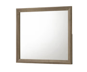 Valor Light Brown Wood-Framed Dresser Mirror