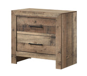 Elmer Rustic Wood-Look Nightstand
