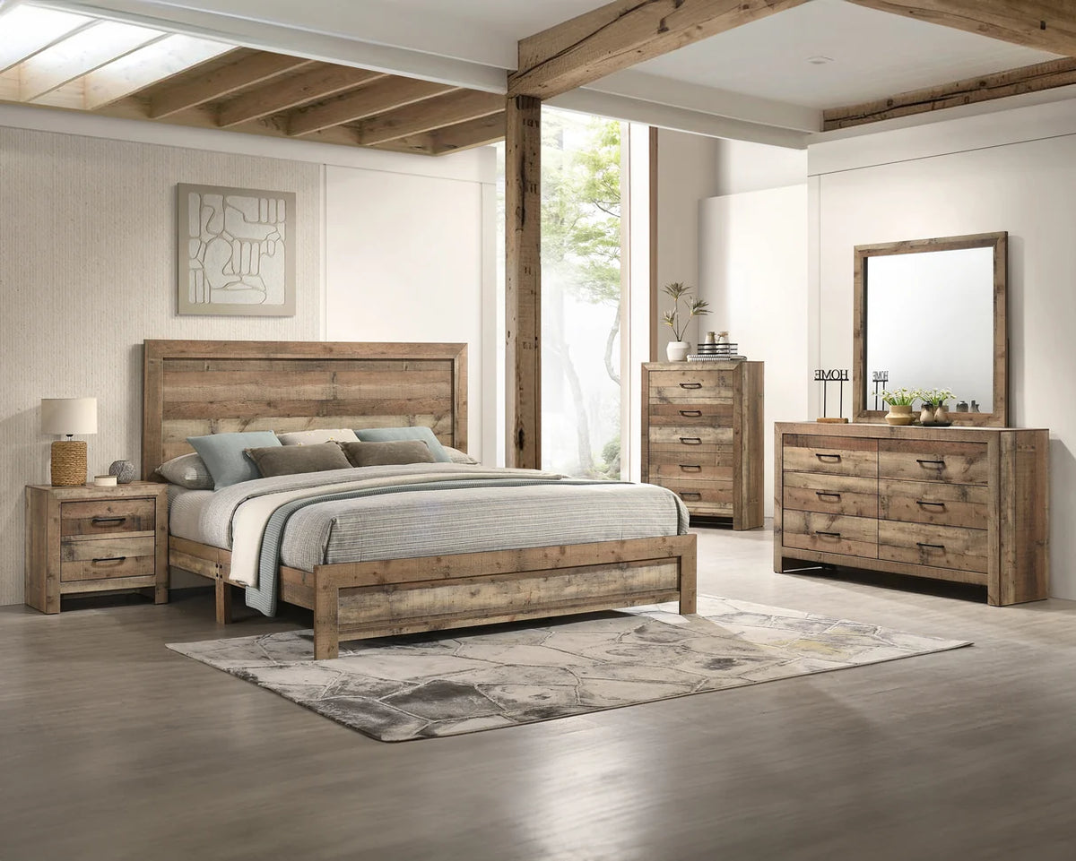 Elmer Rustic Weathered Wood Bedroom Set