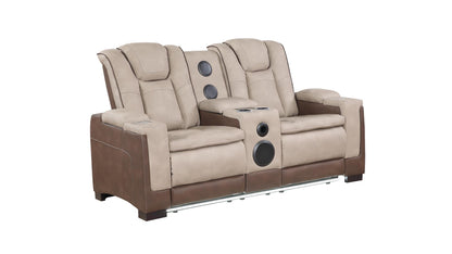 Bruno Durpella Power Reclining Sofa Set | Bluetooth Speakers & LED Lights