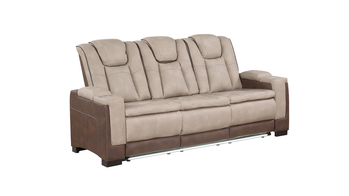 Bruno Durpella Power Reclining Sofa Set | Bluetooth Speakers & LED Lights
