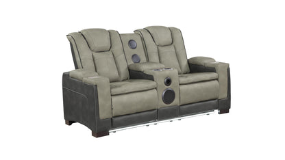Bruno Durpella Power Reclining Sofa Set | Bluetooth Speakers & LED Lights
