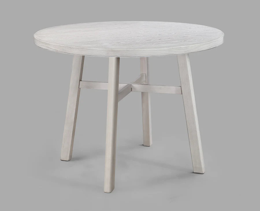 Blanche Counter Height Dining Set with Round Table & Upholstered Chairs | Rustic Modern Dining Style