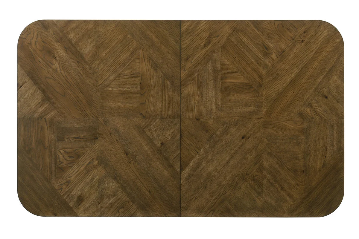 Broadmoor Wood Trestle Dining Table with Parquet Top